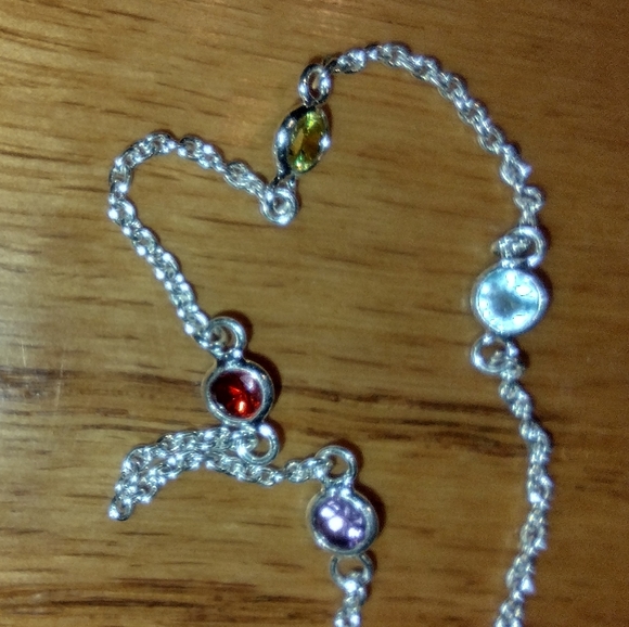 Sterling 4 gem bracelet - Picture 12 of 16